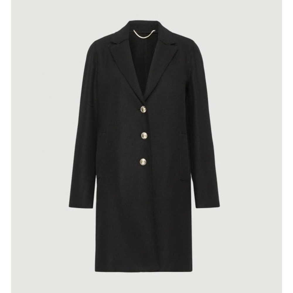 Elegant Black MARELLA Wool Coat